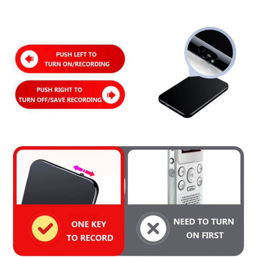 Mini Voice Recorder | Ultra Slim Digital Audio Dictaphon