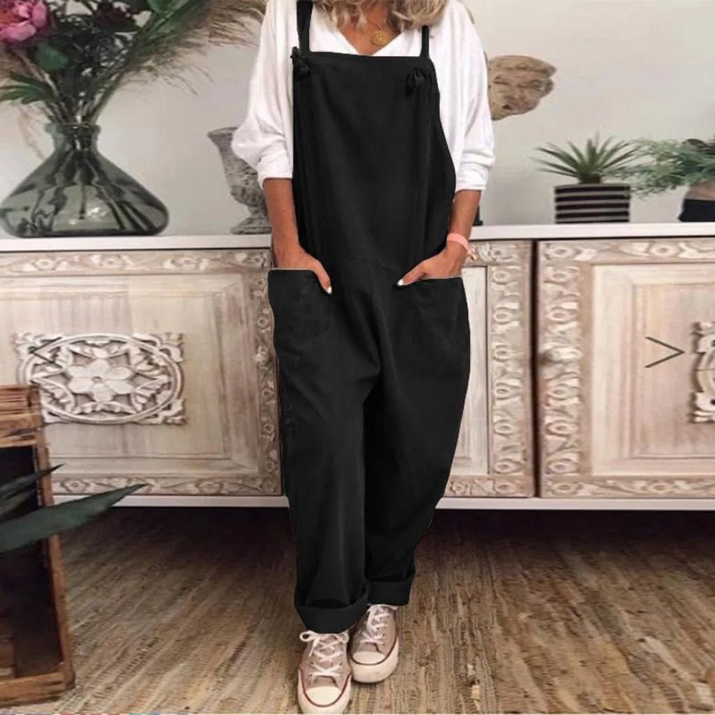 Thalia | Women's Relaxed Fit Cotton Linen Jumpsuit
