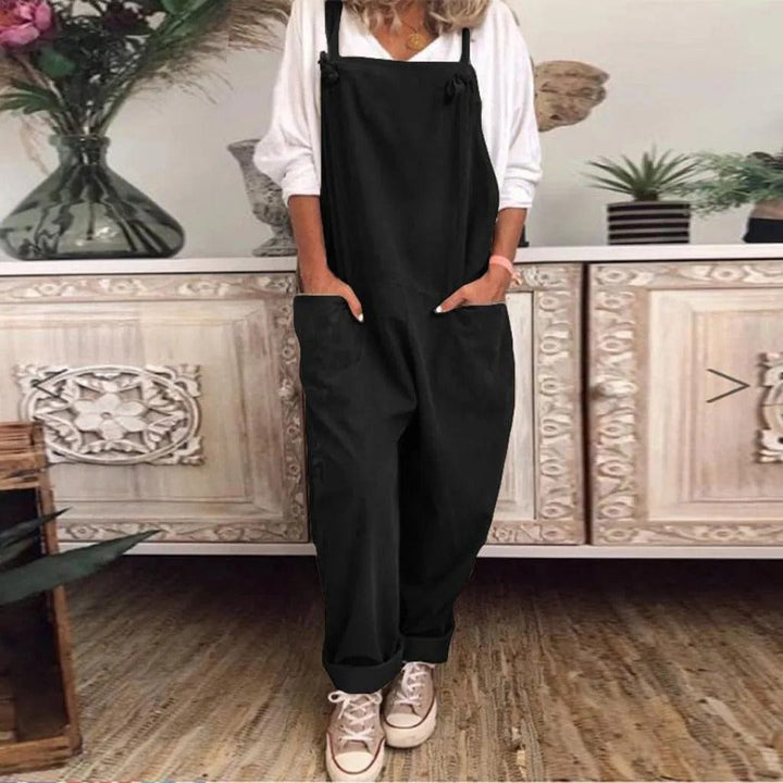 Thalia | Women's Relaxed Fit Cotton Linen Jumpsuit