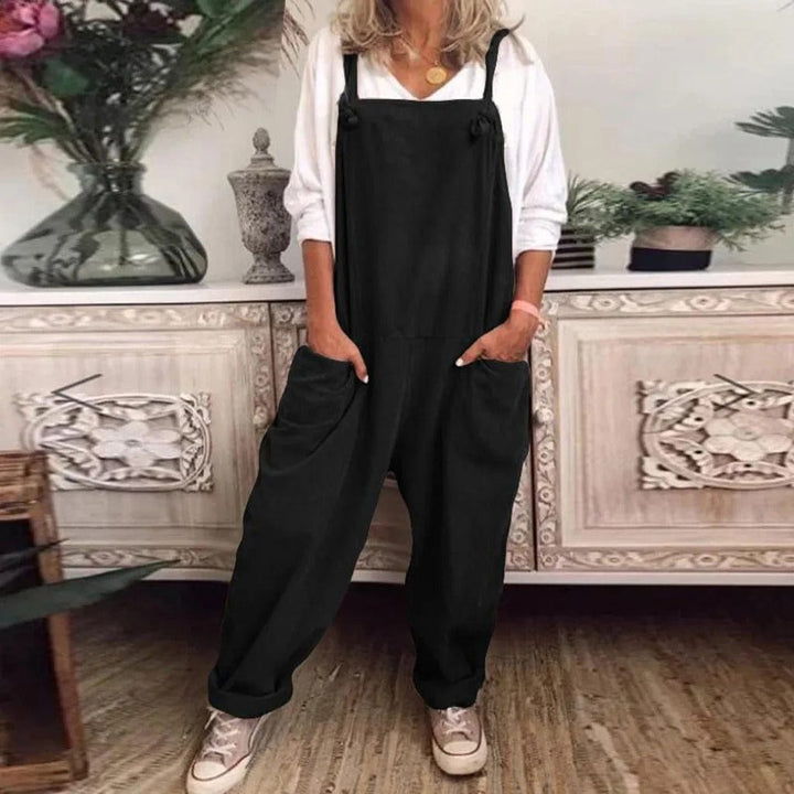 Thalia | Women's Relaxed Fit Cotton Linen Jumpsuit