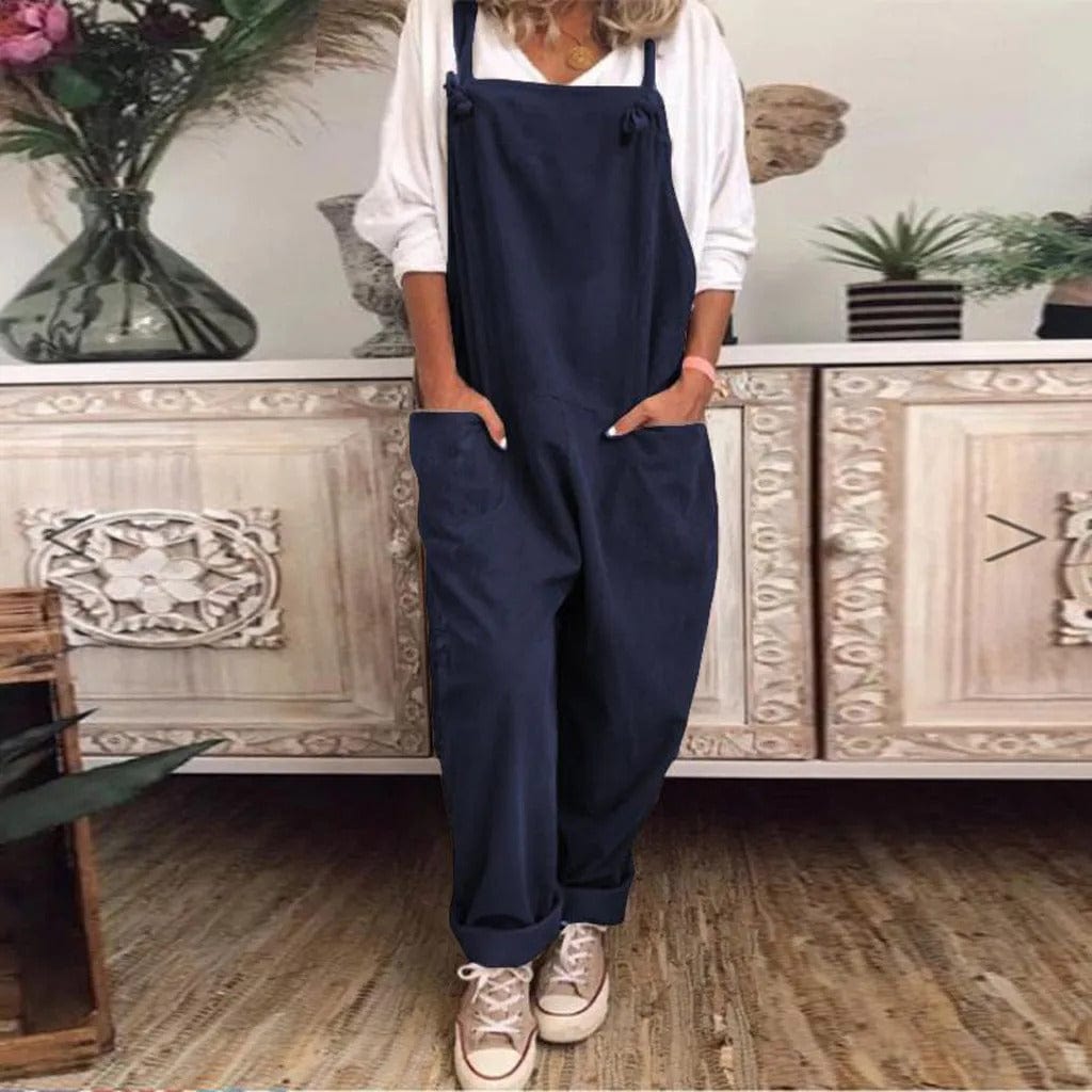 Thalia | Women's Relaxed Fit Cotton Linen Jumpsuit