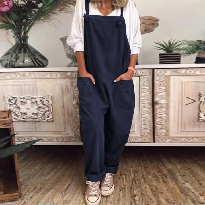Thalia | Women's Relaxed Fit Cotton Linen Jumpsuit