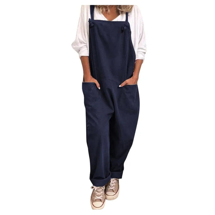 Thalia | Women's Relaxed Fit Cotton Linen Jumpsuit
