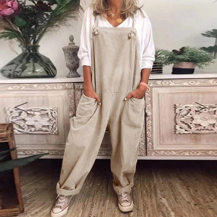 Thalia | Women's Relaxed Fit Cotton Linen Jumpsuit