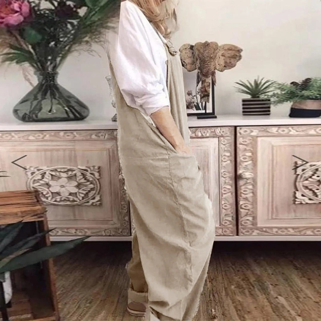 Thalia | Women's Relaxed Fit Cotton Linen Jumpsuit