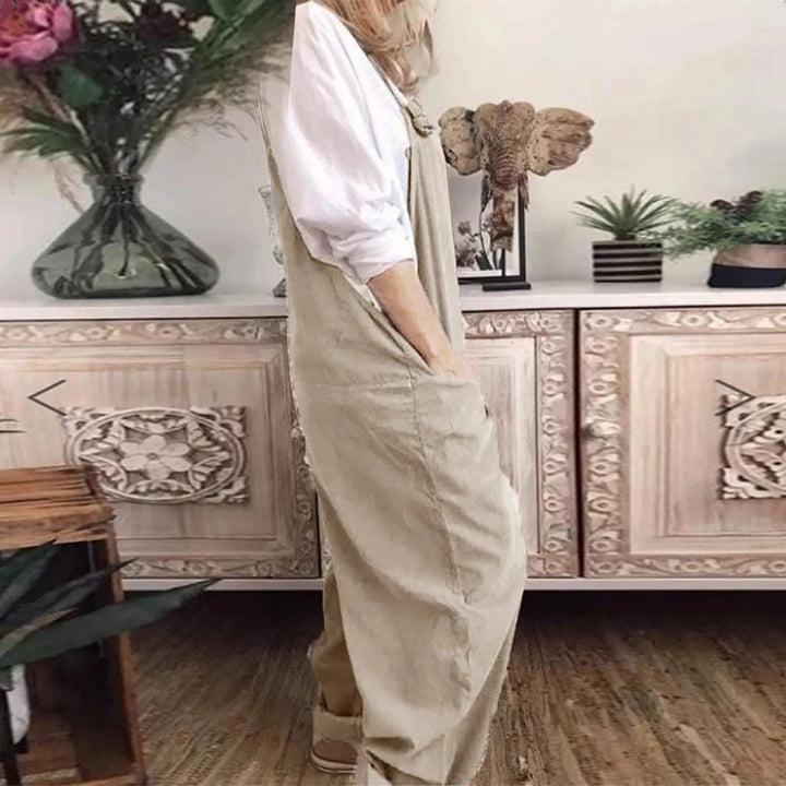 Thalia | Women's Relaxed Fit Cotton Linen Jumpsuit