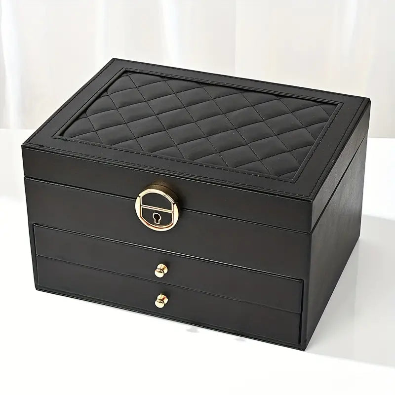 Multilayer Leather Jewellery Box | Elegant & Secure Storage
