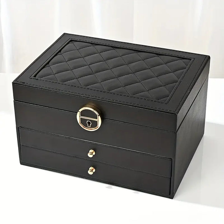 Multilayer Leather Jewellery Box | Elegant & Secure Storage