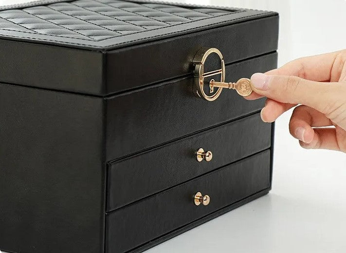 Multilayer Leather Jewellery Box | Elegant & Secure Storage