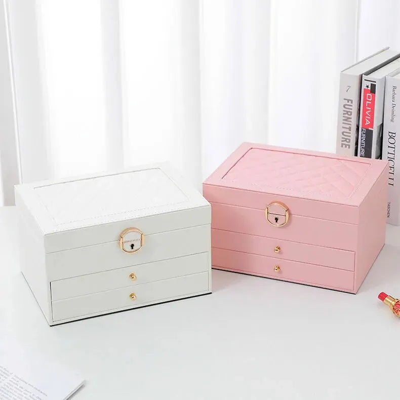 Multilayer Leather Jewellery Box | Elegant & Secure Storage