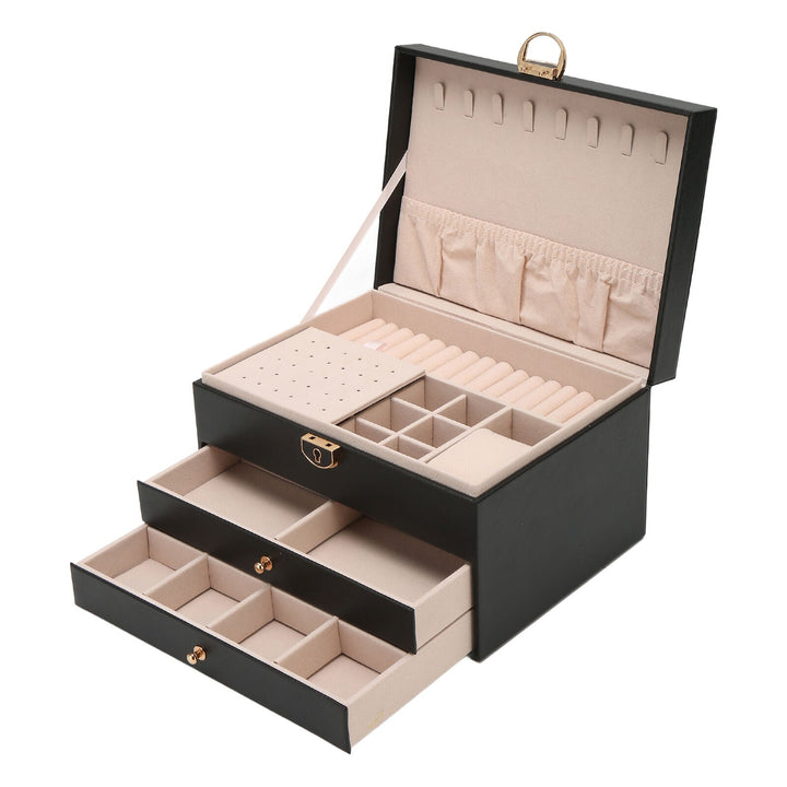 Multilayer Leather Jewellery Box | Elegant & Secure Storage