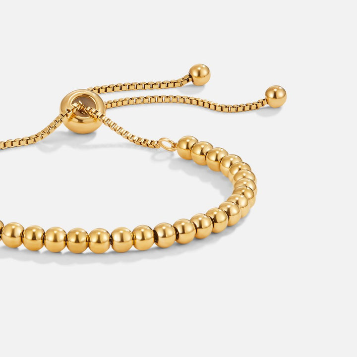 Beaded Bracelet with Adjustable Sliding Clasp