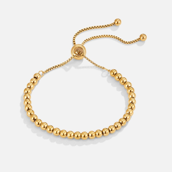 Beaded Bracelet with Adjustable Sliding Clasp