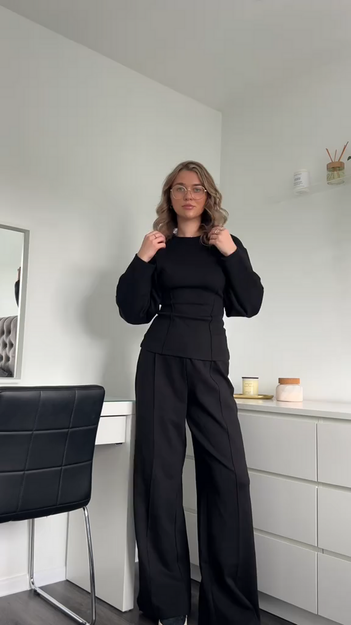 Chic Women’s Lounge Set | Oversized Top & Pants