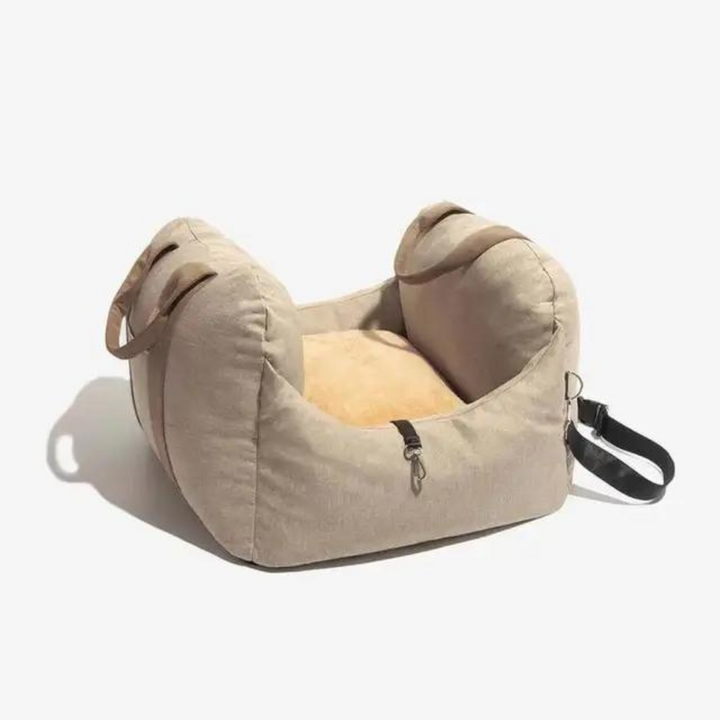 Portable Dog Booster Seat | Elevated Car Seat with Safety Belt