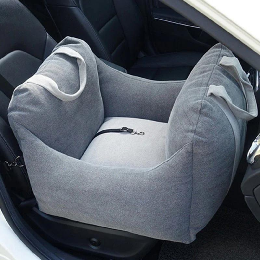 Portable Dog Booster Seat | Elevated Car Seat with Safety Belt