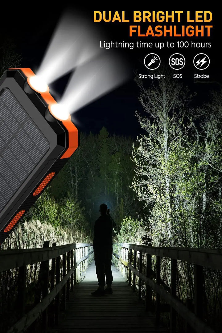 Dean | Pro Solar-Powered Power Bank with Built-in Flashlight