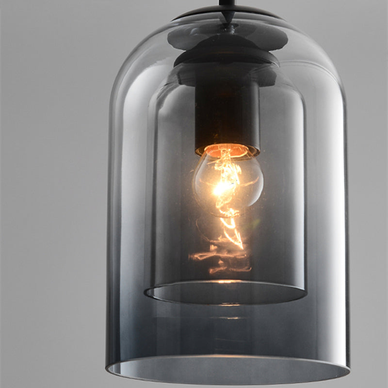Mid-Century Pendant Lam | Double Glass Shade