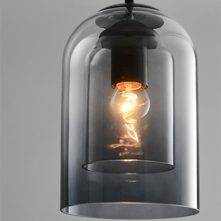 Mid-Century Pendant Lam | Double Glass Shade