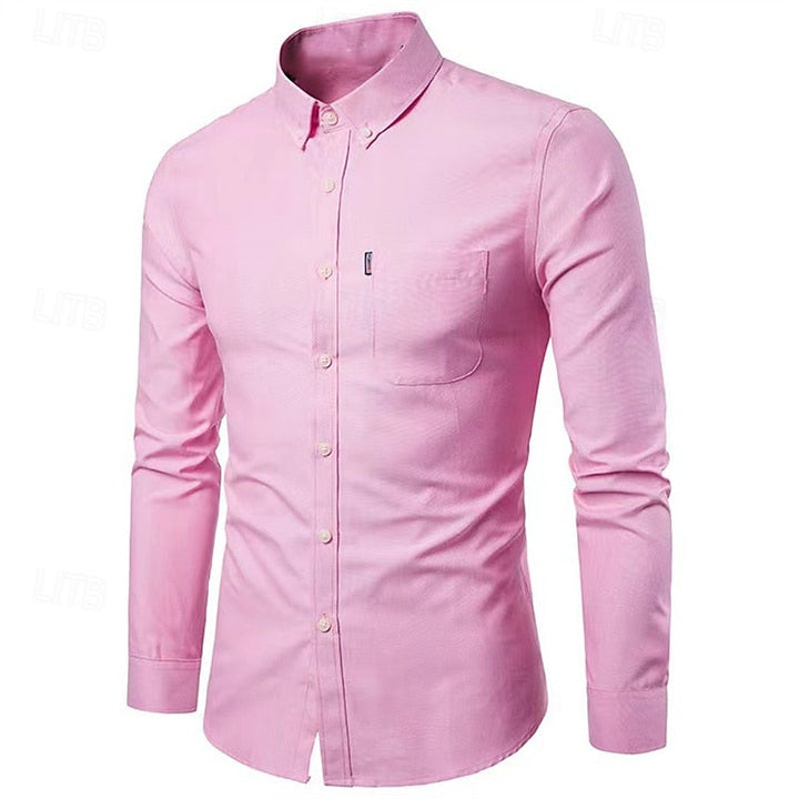 Men’s Stretch Dress Shirt | Slim Fit Wrinkle-Resistant Flexible Fabric