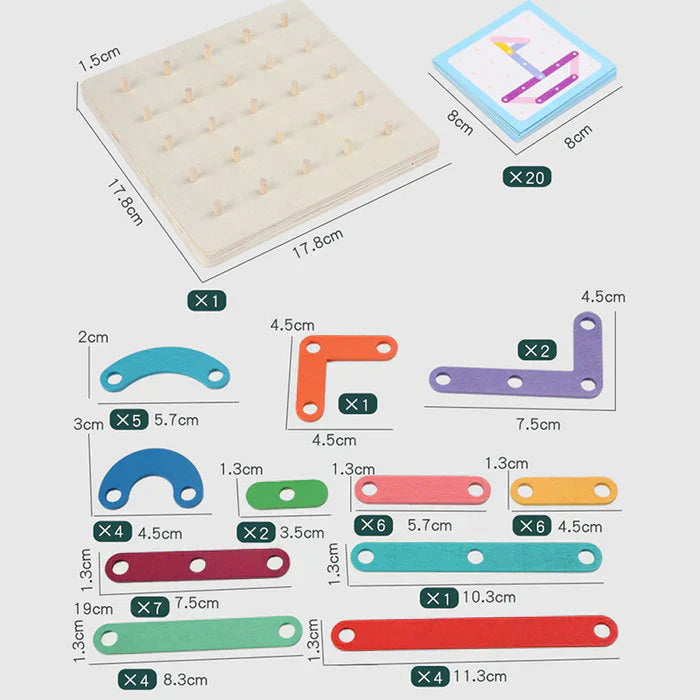 Interactive Bulletin Board | Montessori-Inspired Pattern-Making Toy