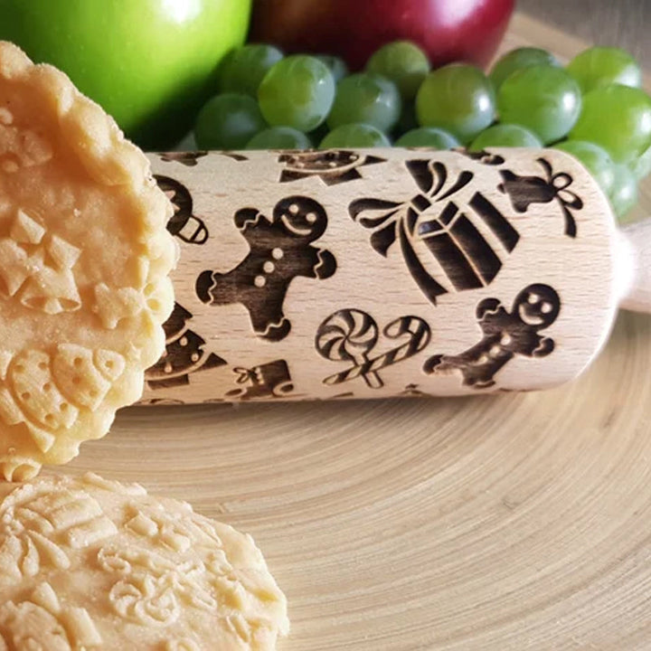 Christmas Cookie Rolling Pin | Perfect for Family Baking