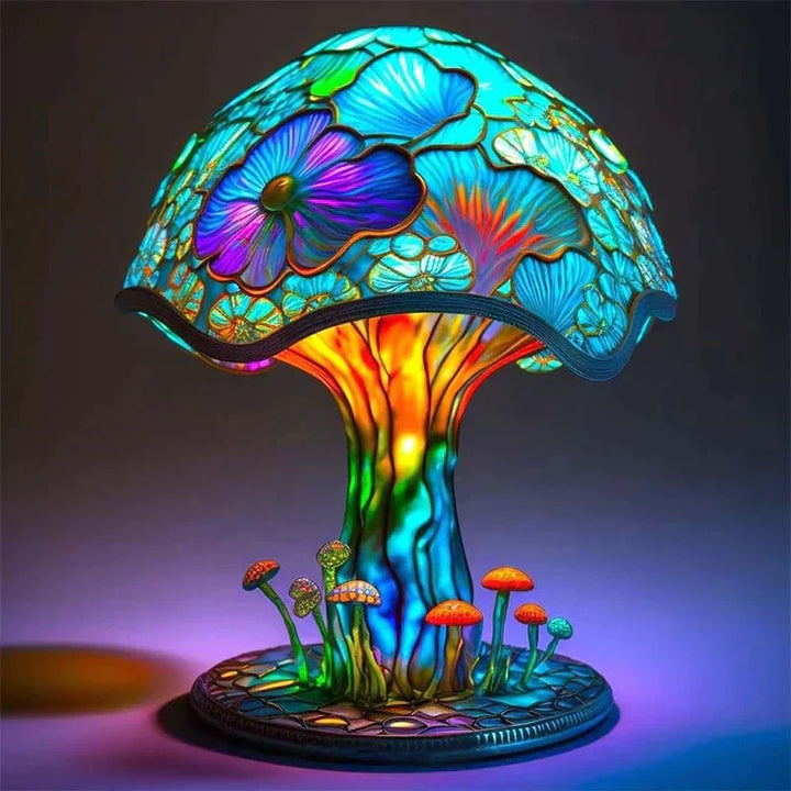 Stained Glass Table Lamp | Colorful Artistic Home Decor