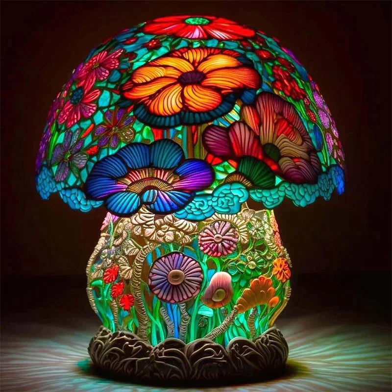 Stained Glass Table Lamp | Colorful Artistic Home Decor