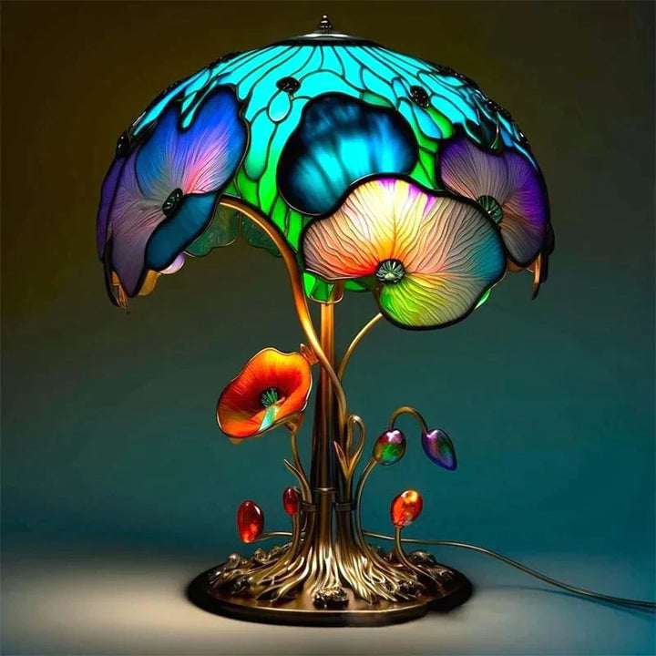 Stained Glass Table Lamp | Colorful Artistic Home Decor