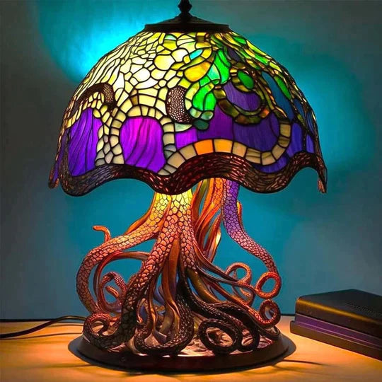 Stained Glass Table Lamp | Colorful Artistic Home Decor