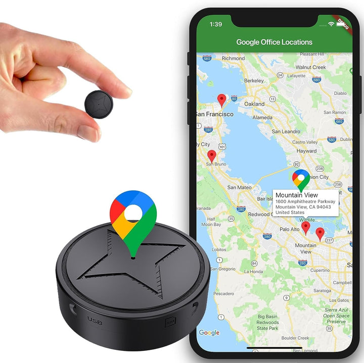 Compact Magnetic GPS Tracker | 500 mAh Battery & Strong Magnet