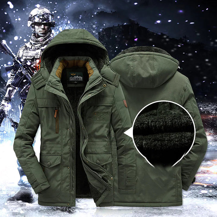 Men’s Mid-Long Hooded Parka Jacket