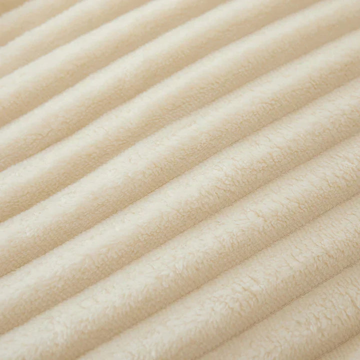 Wide Striped Flannel Fleece Blanket | Ultra-Soft Warm Throw