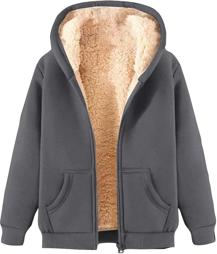 Women’s Fleece Zip Hoodie | Cozy Warm Winter Sweatshirt