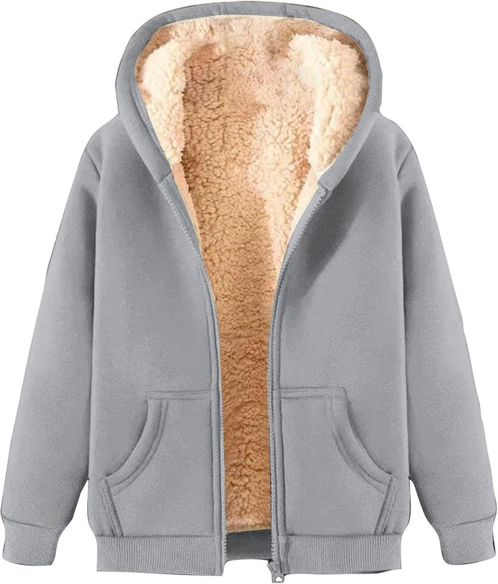 Women’s Fleece Zip Hoodie | Cozy Warm Winter Sweatshirt