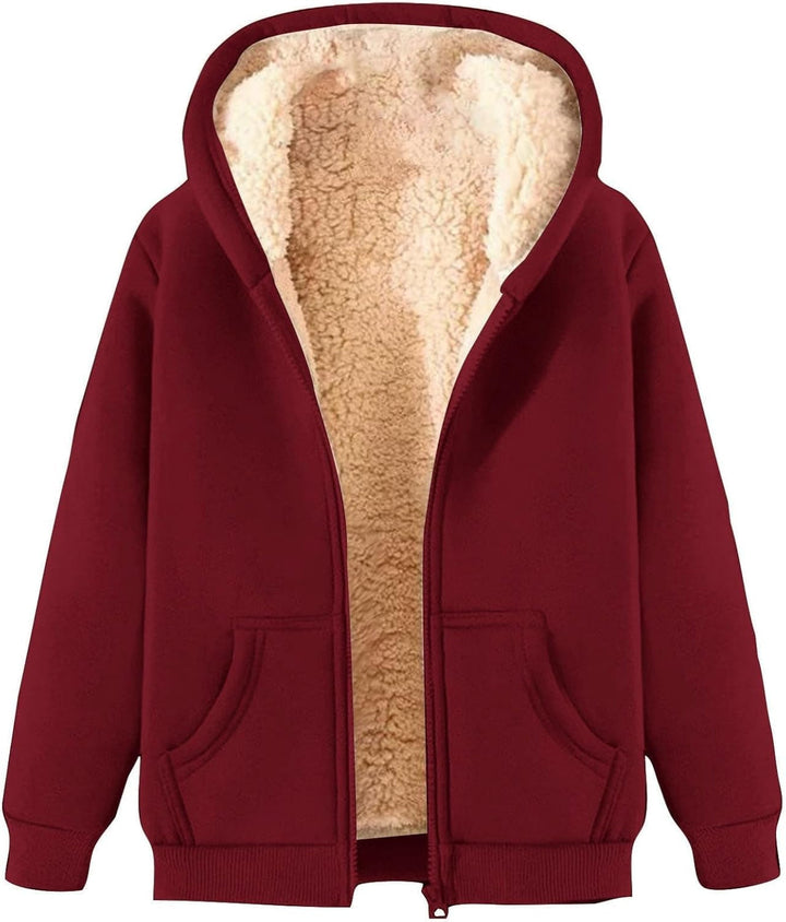 Women’s Fleece Zip Hoodie | Cozy Warm Winter Sweatshirt