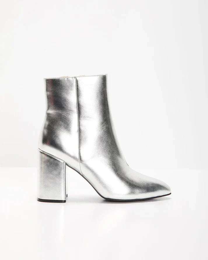 Cleome | Women’s Silver Metallic Ankle Boots